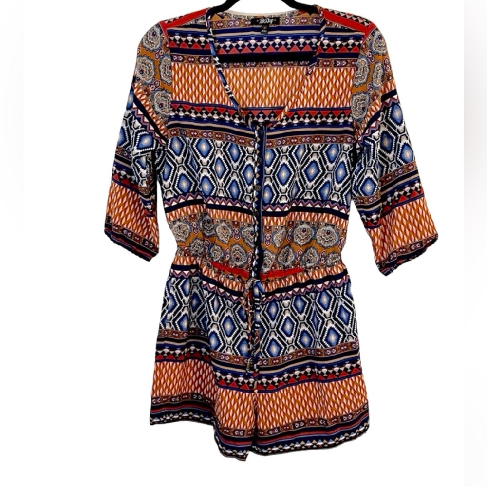 BeBop -  multi print shorts jumper romper casual summer vacation size M